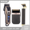 9224291cb8528b18 Professional Barber Hair Clipper Rechargeable Electric T-Outliner Finish Cutting hine Beard Trimmer Shaver Cordless Corded X0625