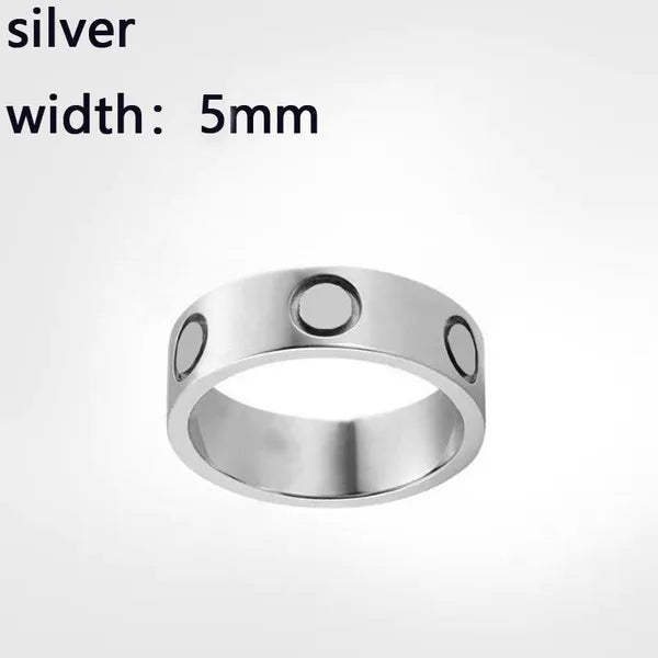 92293317a10e43d1 Classics Love Ring designer women 4mm 5mm 6mm Gold Plated With diamonds Designer for lovers Wedding ring Anniversary Jewelry gift with box
