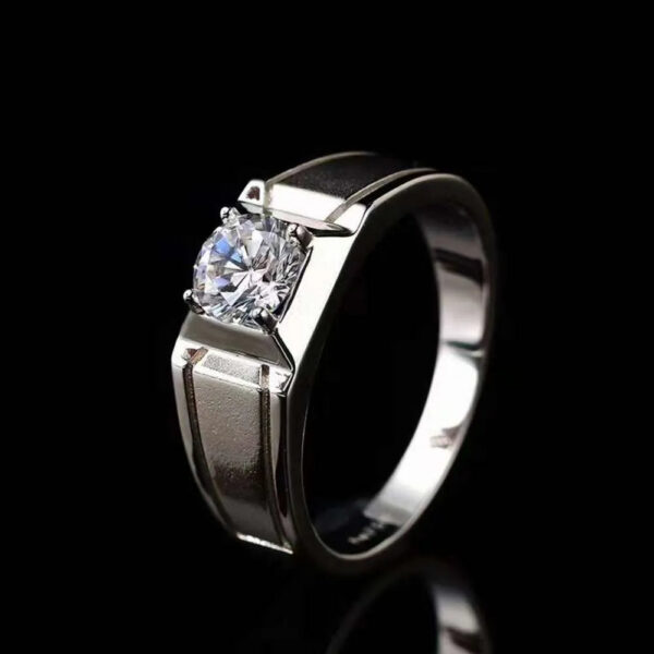 9231e70a6aad82e8 D Color Moissanite Platinum Wedding Ring for Men PT950 Sandblasting Pass Diamond Tester detection mans jewelry rings Engagement gift