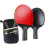 9233607f3586a349 5/6 Star Table Tennis Racket 2PCS Professional Ping Pong Racket Set Pimples-in Rubber Hight Quality Blade Bat Paddle with Bag