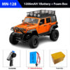 RC Crawler 4x4 Car MN128  2.4G Climbing Buggy Professional with LED Light Full Scale Remote Control Cars Toys for Boys Gift