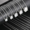 9245556bc7ab7a1b ALIZERO 3.0ct VVS1 D Color Moissanite Necklace For Women Fine Jewelry with GRA 925 Sterling Sliver Chain Plated 18k White Gold