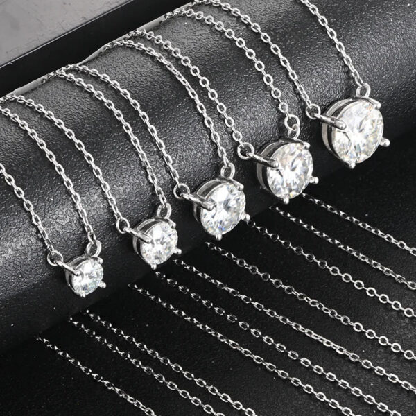 9245556bc7ab7a1b ALIZERO 3.0ct VVS1 D Color Moissanite Necklace For Women Fine Jewelry with GRA 925 Sterling Sliver Chain Plated 18k White Gold