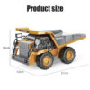 1:24 9CH RC Alloy Dump Truck Engineering Vehicle Forklift Heavy Excavator Remote Control Car Toys for Boys Children's Gifts