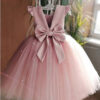 Toddler Red Christmas Princess Dress 12M Baby Girl One Year Birthday Party Tutu Gown Newborn Babe Bow Beading Xmas Costume