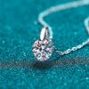 9277f9fe1841c86e Smyoue 1-3CT 9MM Real Moissanite Necklace Sterling Sier Round Brilliant Cut Lab Created Diamond Pendant for Men Women Box