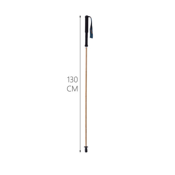 Bamboo Trekking Poles Carbon Fiber Hiking Portable 5-Section Foldable Outdoor Walking Sticks Walk Cane Climbing Equipment