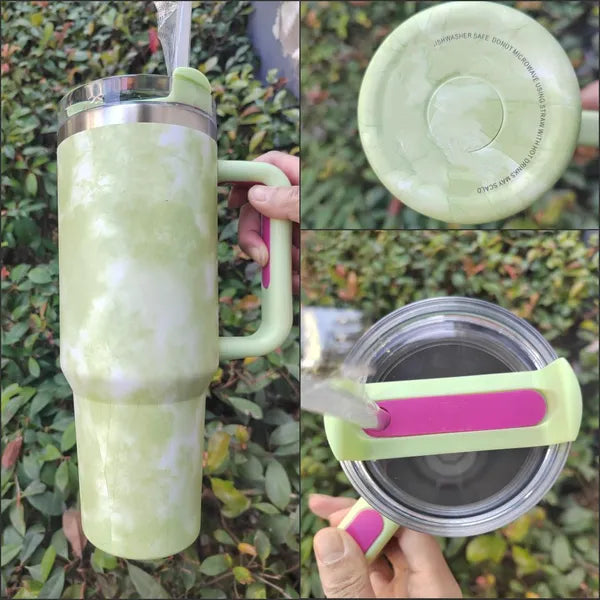 40oz Chocolate Gold Black Chroma TieDye Adventure Quencher H2.0 Tumbler Cups Handle Insulated Travel Lids Straw Stainless Steel Water Bottles With 1:1 0320