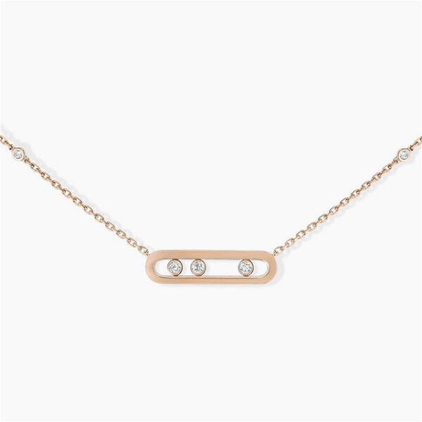 Sterling Sier Classic Fashionable Jewelry Mobile Diamond Women's Necklace Wedding Necklace. Exquisite Gifts