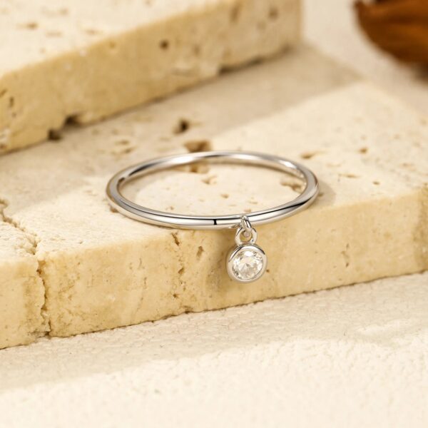 92b5ec83ec1fc0e3 MODIAN D Color Round Moissanite Ring 925 Sterling Silver Small Charms Sparkling Finger Rings For Women Wedding Jewelry Gift