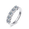 KNOBSPIN D Color 4mm Moissanite Diamond Rings for Women Classic Match Wedding Eternity Band with GRA s Sterling Sier Ring