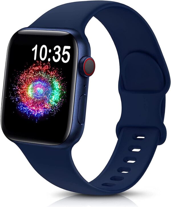 92cef1d4f84246c9 TreasureMax Sport Band Compatible with Apple Watch Bands 38mm 40mm 41mm 42mm 44mm 45mm 49mm,Soft Silicone Strap Compatible for Apple Watch Series 9 Ultra 8 7 6 5 4 3 2 1 SE Men Women Grey 38/40/41MM
