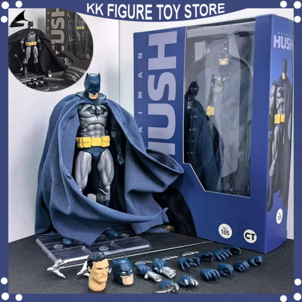 CT Toys Batman Figure Batman Mafex 105 Blue Version Bat Man Action Figures DC Justice League Hush Figurine Collection Toy gifts
