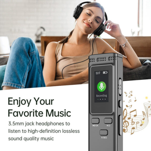 92def57652334513 64GB/16GB/8GB Digital Recorder Voice Activated Audio Recording Noise Reduction with Playback MP3 Music Player 288hrs