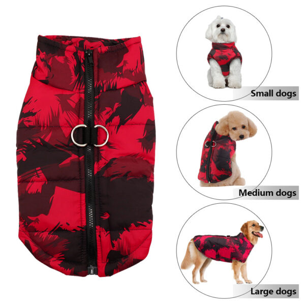 92e7913ec4c6c8f6 Winter Clothes French Bulldog Pet Warm Jacket Coat Waterproof Dog Clothing Outfit Vest For Small Medium Large Dogs