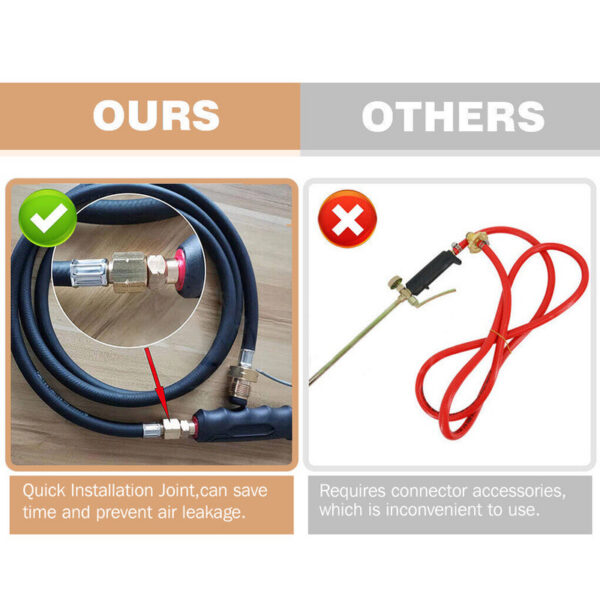 92eb4682b76559a1 Kits Shrub Grass Killer Gas Garden Connection Propane Tank Weed Burner Torch Hose Adapter