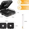 KingCamp 2 Burner Camping Stove，Portable Folding Stove with 20000 BTU，Backpacking Camp Stove for Outdoor Cooking，2 Adjustable Burners & Piezo Ignition for BBQ Hiking Backpacking Camping
