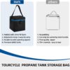1 LB Propane Tank Storage Bag with Padding, Mini Propane Cylinder Carry Case to Hold 4 Pcs Small Gas Tank, Portable 16 OZ Gas Cylinder Holder with Strap, Bag Only