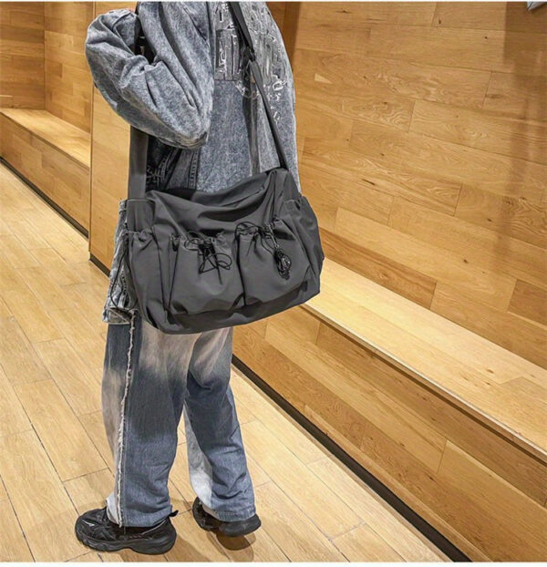 9301ab9fdb6ecb9c Kpop Nylon Crossbody Bag, Multi Pockets Shoulder Bag, Casual Messenger Bag For School Travel