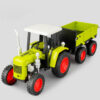1:24 Four-wheel Walking Tractor Model Toy Alloy Body Rubber Tire Retro Agricultural Vehicles Models Sound Light Sliding Gifts