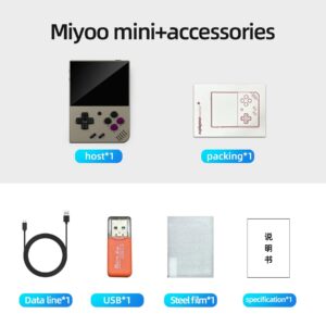 9324d97fca9a751c MIYOO Mini Plus Portable Retro Handheld V2 Mini+ IPS Screen Classic Video Game Console Linux System Children's Gift