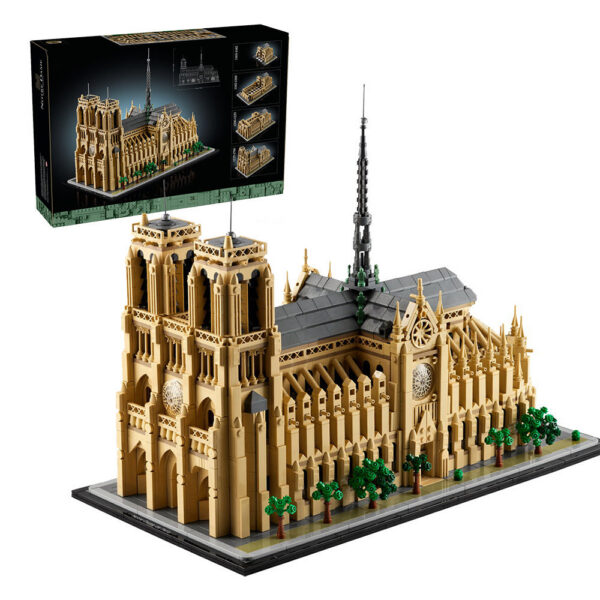 Notre-Dame de P Architectural Model Kit 21061 Collectible Building blocks Set Adults Gift Idea for Lovers of History