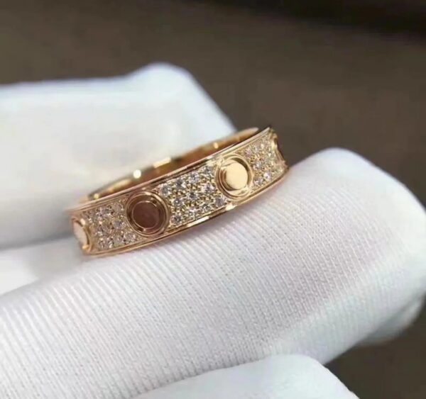 rings Starry ring nail designer womens Titanium steel rose gold sier plated with full diamond for Man wedding Engagement gift 4 5 6mm designers jewelry