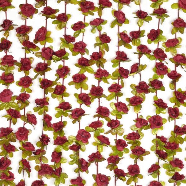 BLEUM CADE 12Pcs 98.4Ft Flower Garland Artificial Rose Vines for Bedroom, Cute Fake Hanging Flower Vines Floral Garland Decorations for Wedding Party Wall Room Decor Aesthetic