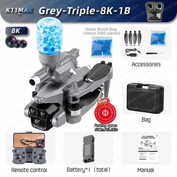 9336ab338c053fbe K11 Max Brushless Motor 6KM Rc Drone 8K Professinal 4K Three Camera Wide Angle Localization Obstacle Avoidance Toy Sell Apron