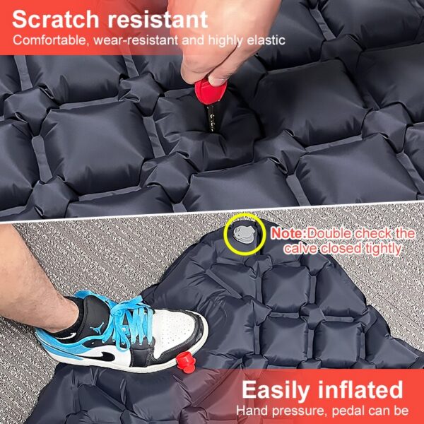9337400e37239342 Outdoor Camping Iatable Mattress Sleeping Pad With Pillows Ultralight Air Mat Built In Iator Pump Hiking