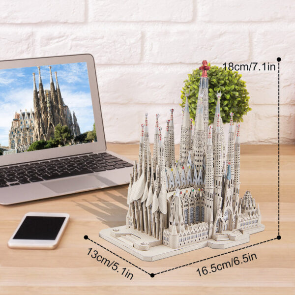 933fe91db2a5e408 Piececool 3D Metal Puzzles La Sagrada Família Model Kits Jigsaw Toy DIY Set for Adult Collection Building Blocks