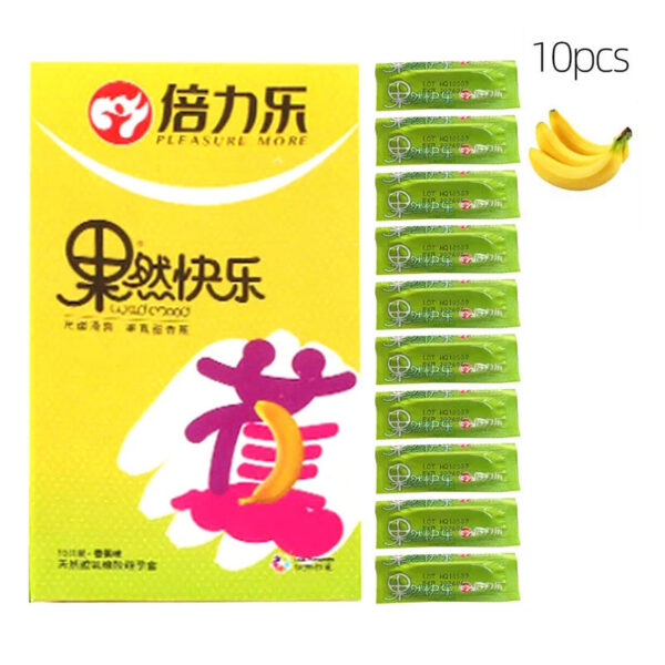 10 Pcs/Box Strawberry Flavor Condoms Sex Products Women Vaginal Stimulation Condom Men Full Oil Ultra-thin Smooth Penis Sleeve