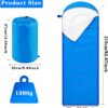 Schlafsack Outdoor,Blauer Tragbarer Schlafsack 4 Jahreszeiten 210 * 75cm, mit Kissen und Augenmaske und Ohrstöpsel, Geeignet Schlafsack Erwachsene und Kinder für Camping, Strand und Wandern