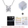9361b2e24bab71a2 QUKE Real Moissanite Square Pendant Necklace D Color VVS1 Lab Diamonds Sterling Sier for Women Wedding Fine Jewelry PE032