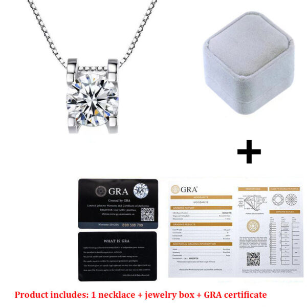 9361b2e24bab71a2 QUKE Real Moissanite Square Pendant Necklace D Color VVS1 Lab Diamonds Sterling Sier for Women Wedding Fine Jewelry PE032