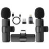 Mini Portable Wireless Tie Microphone Lavalier Mic For Iphone Android MobilePhone Interview Recording Live Vlog Broadcast Gaming