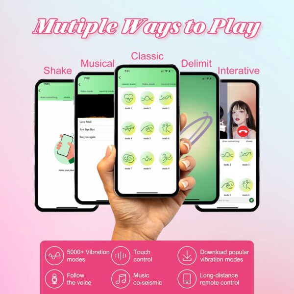 938b679219907775 Adult Sex Toys Wearable Panty Couple Vibrator Dildo 10 Vibrations, Long Distance Vibe Rechargeable Vibrating Panties with APP Control, G spot Clit Stimulator for Women