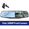 939d2ce9ad47b1c9 4.3 Inch Driving Recorder Car DVR Rearview Mirror Dual Lens Car Recorder 1080P IPS Front and Rear Camera Registrar Black Box New