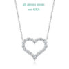 Smyoue 2CT Pass Tested Moissanite Heart Necklace for Women S Sier Plated Platinum Simulated Diamonds Pendant Birthday Gift