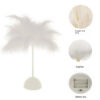 1PC Battery Power Led For Bedroom Wedding Decoration Feather Table Lamp With Smart Room Night Light