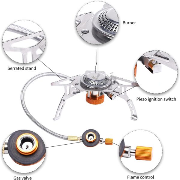 93ad183623b21079 Fire-Maple FMS-105 Portable Camping Gas Stove | 3000W Mini Portable Backpacking Cooking Burner with Piezo Ignition | Outdoor Hiking Trekking Fishing