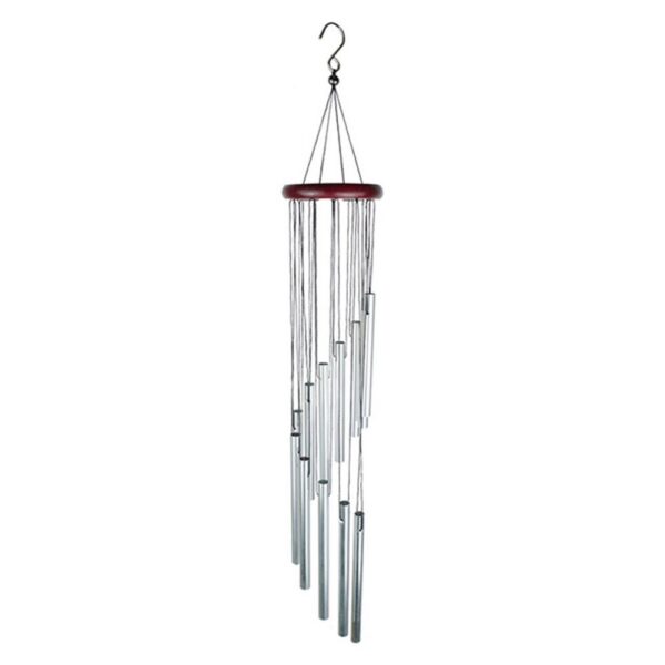 93afc5ca9e1bed74 1piece 12 Tubes Aluminum Alloy Wind Chimes with Hook Gold/sier Bells for Outside Home Wedding Party Memorial Decoration Gifts