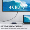 MZX 4K Video Capture Card Board Recording HDMI-Compatible 60Hz 30Hz USB 3.0 1080P 60fps 30fps Grabber Capturing Game Capturer