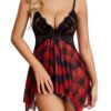 Avidlove Lingerie for Women Lace Babydoll Sleepwear Boudoir Outfits Plus Size Langeray XS-5XL