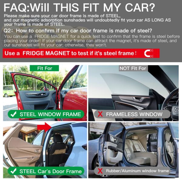 Ovege Shades Magnetic 2pcs Universal Car Screen Mesh Side Sun Shade Automotive W