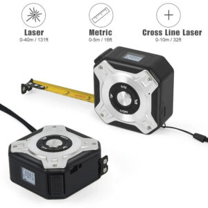 93eca95f5a408085 3 In 1 Laser 40 60 M Measurement With Backlit Display Rangefinder Scale Area / Distance Rechargeable
