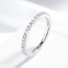 Smyoue Plated 0.57ct Full Enternity Moissanite Ring Forn Women S Sterling Sier Matching Diamond Band Wedding Jewelry