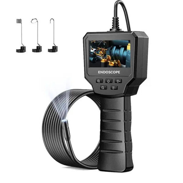 Industrial Endoscope 4.3inch IPS Screen IP67 Waterproof HD1080P 8mm Lens Pipe Sewer Inspection Camera Borescope For Car
