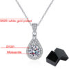 Smyoue 100% Real Moissanite Necklace Women Vvs Round Cut Diamond Pendant for Girlfriend Jewelry S Sterling Sier Gra