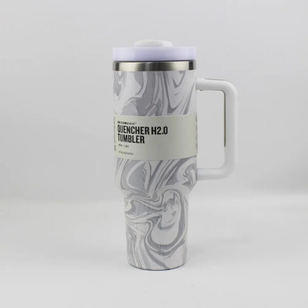 1pc New Quencher H2.0 40oz Stainless Steel Tumblers Cups With Silicone Handle Lid and Straw 2nd Generation Car Mugs Vacuum Insulated Water Bottles with G8821